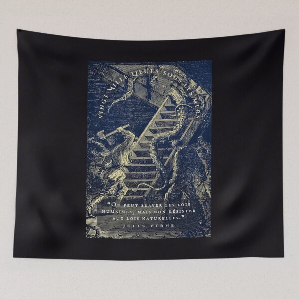 Item preview, Citation de Jules Verne: “On peut braver les lois humaines, mais non résister aux lois naturelles.” designed and sold by artbleed.