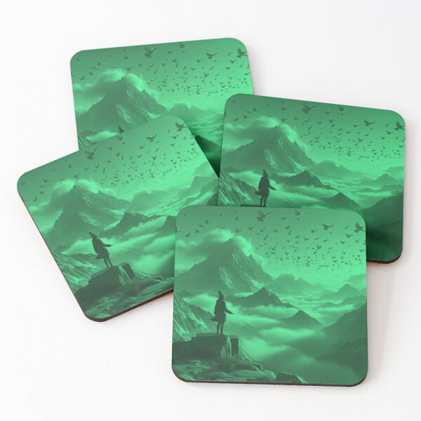 Item preview, Dreamy Mountains cape Girl Watching Birds Fly in Clouds designed and sold by choder61.