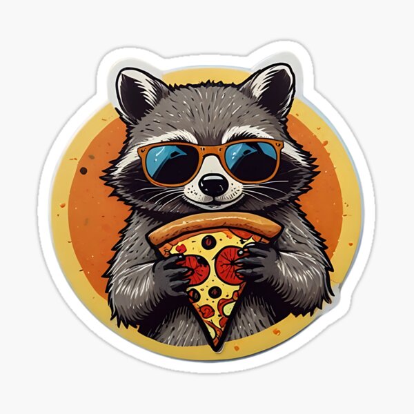 Item preview, Cool Raccoon Pizza Lover - Funny Animal Design designed and sold by Spicex2.
