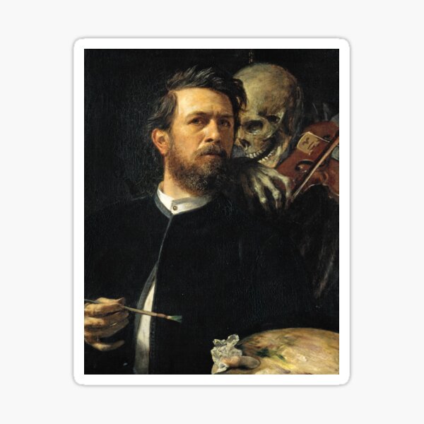 Item preview, Self-Portrait with Death Playing the Fiddle designed and sold by Craphe.