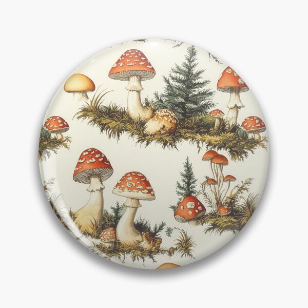 Item preview, Colorful mushroom illustrations in botanical naturalistic style designed and sold by Piotrek0001.
