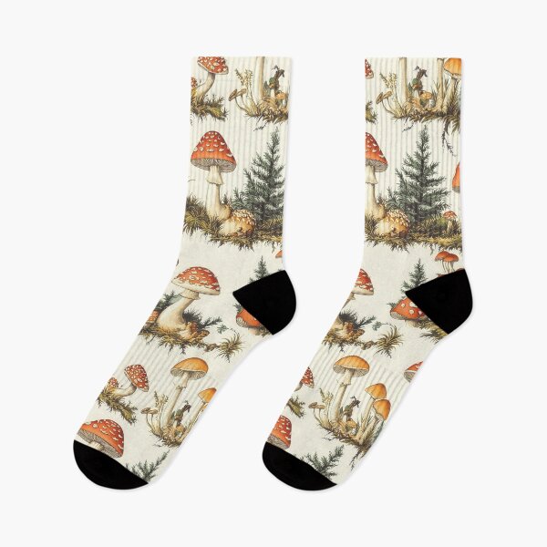 Item preview, Colorful mushroom illustrations in botanical naturalistic style designed and sold by Piotrek0001.