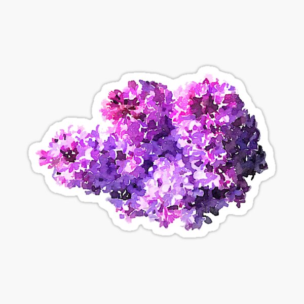 Pretty Purple Lilac Flower Sticker for Sale by WPhotographyW