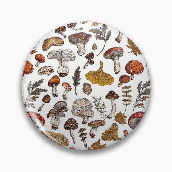 Item preview, Detailed botanical illustrations of colorful forest mushrooms designed and sold by Piotrek0001.