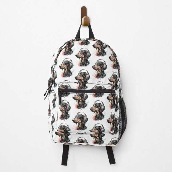 Item preview, Cool Dachshund dog wearing headphones designed and sold by glenwith1na.