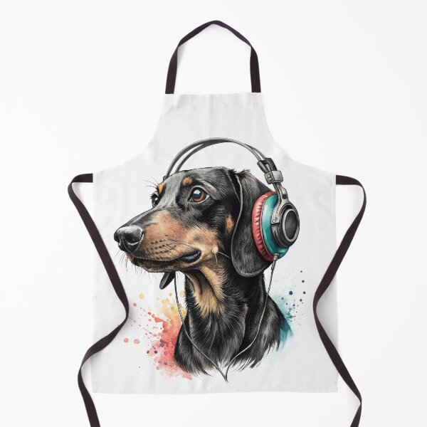 Item preview, Cool Dachshund dog wearing headphones designed and sold by glenwith1na.