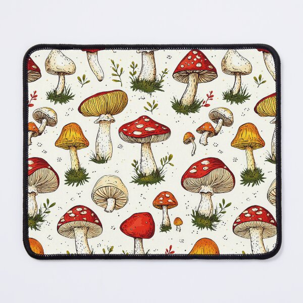 Item preview, Realistic mushroom drawings in natural forest settings designed and sold by Piotrek0001.