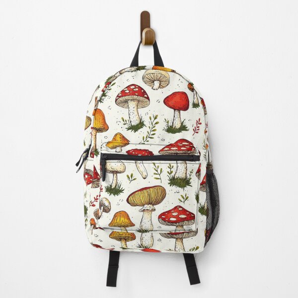 Item preview, Realistic mushroom drawings in natural forest settings designed and sold by Piotrek0001.