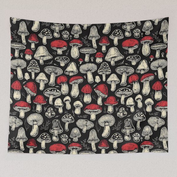 Item preview, Unique collection of mushroom-themed botanical graphics designed and sold by Piotrek0001.