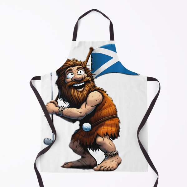 Item preview, Scottish caveman playing golf Sticker designed and sold by NCNGDESIGN.