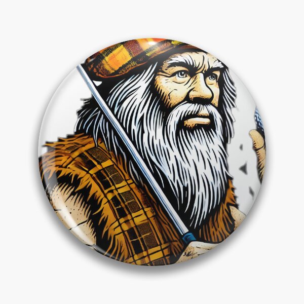 Item preview, Scottish caveman playing golf Sticker designed and sold by NCNGDESIGN.