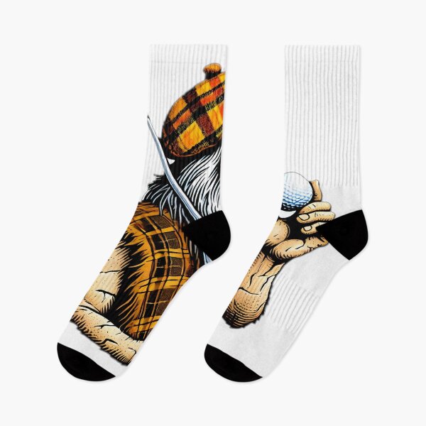 Item preview, Scottish caveman playing golf Sticker designed and sold by NCNGDESIGN.