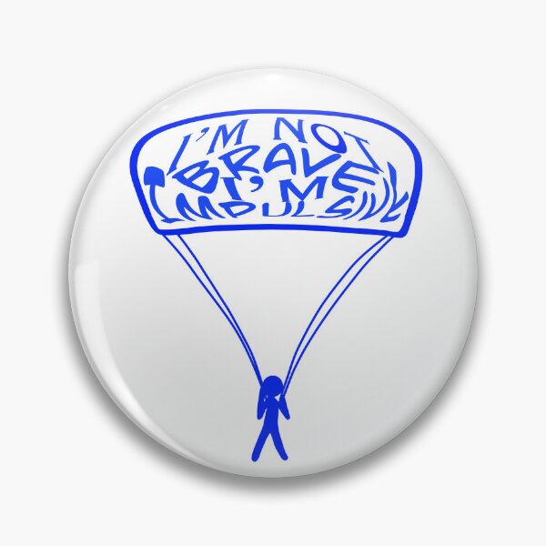 Artikelvorschau, Der impulsive Fallschirmspringer Blau entworfen und verkauft von JBeeDesigns.