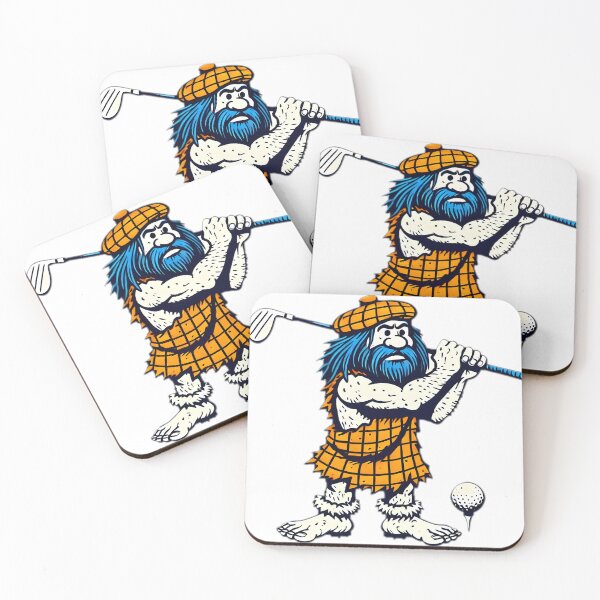 Item preview, Scottish caveman playing golf Sticker designed and sold by NCNGDESIGN.