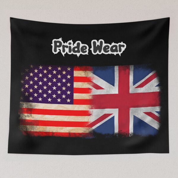 Item preview, US Flag and England Flag Pride Wear Design. My Roots Blighty designed and sold by LovelyHappyGift.