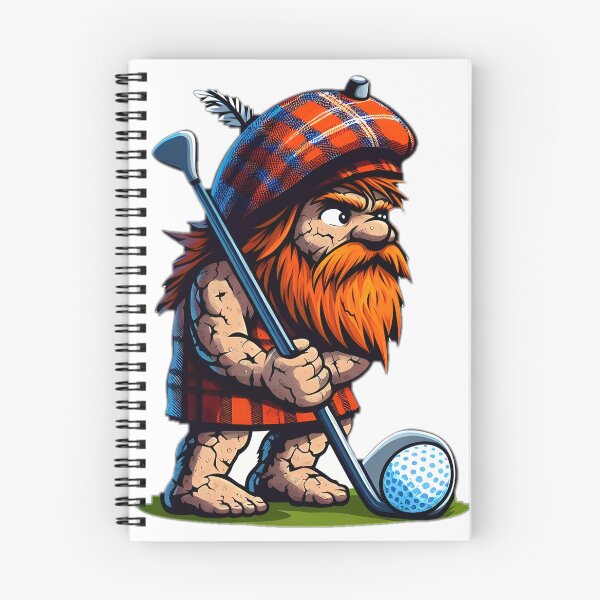 Item preview, Scottish caveman playing golf Sticker designed and sold by NCNGDESIGN.