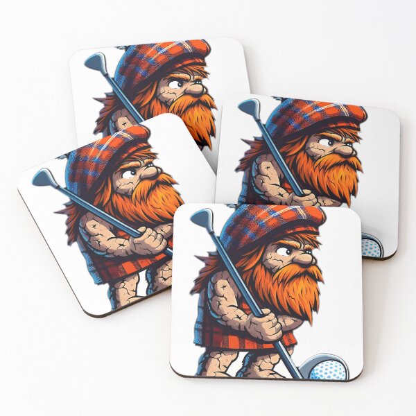 Item preview, Scottish caveman playing golf Sticker designed and sold by NCNGDESIGN.