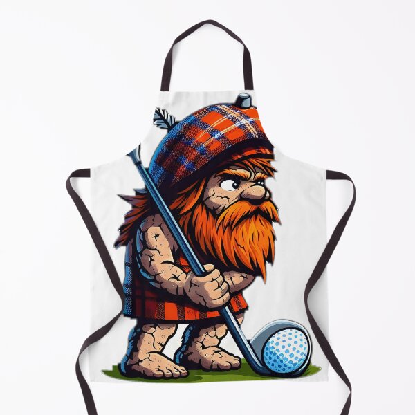 Item preview, Scottish caveman playing golf Sticker designed and sold by NCNGDESIGN.