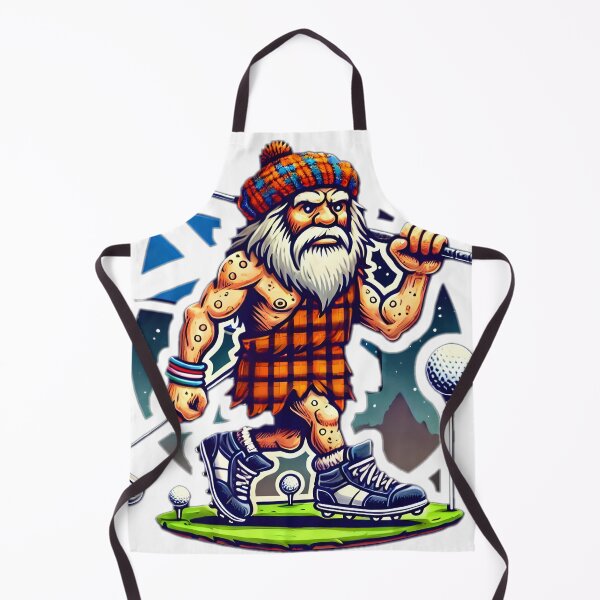 Item preview, Scottish caveman playing golf Sticker designed and sold by NCNGDESIGN.