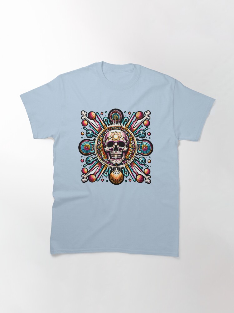 Thumbnail 3 von 7, Classic T-Shirt, Totenkopf Abstrakt bunt designt und verkauft von Kobeko.