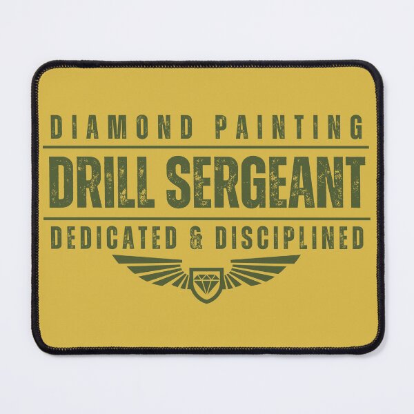 Item preview, Diamond Painting Drill Sergeant – Army Green Print  designed and sold by DPingBirdie.
