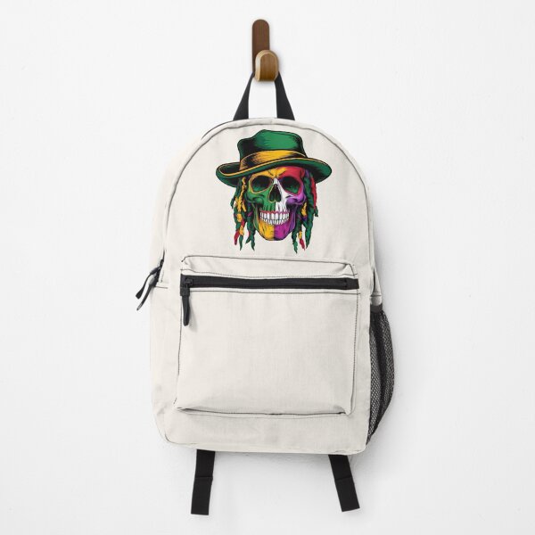 Item preview, Colorful Rasta Skull with Dreads Design designed and sold by ZetaDream.
