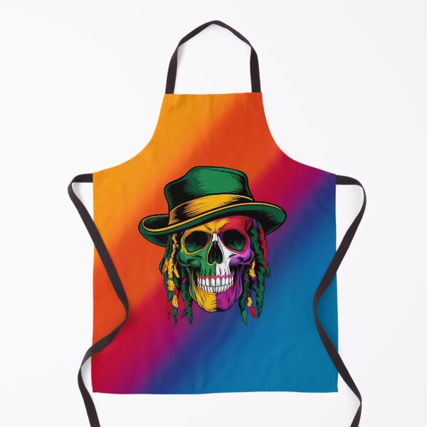 Item preview, Colorful Rasta Skull with Dreads Design designed and sold by ZetaDream.