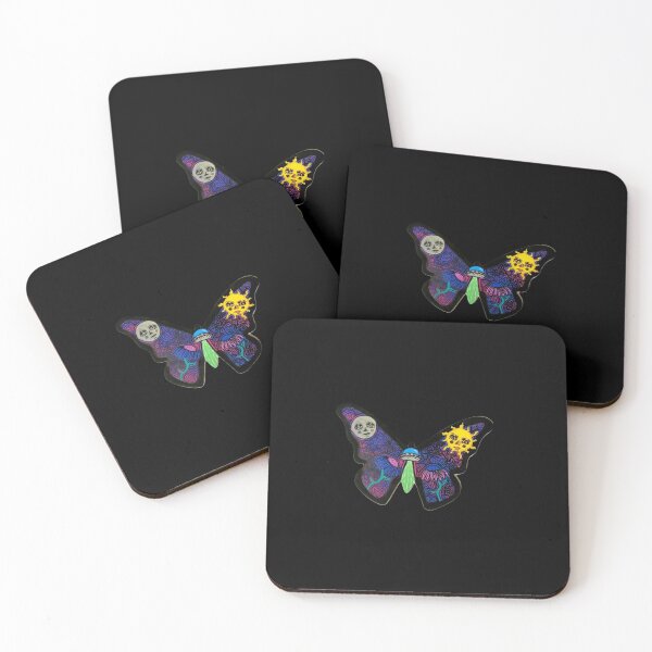 Item preview, a butterfly flaps its wings - black designed and sold by TripLikeWeDo.