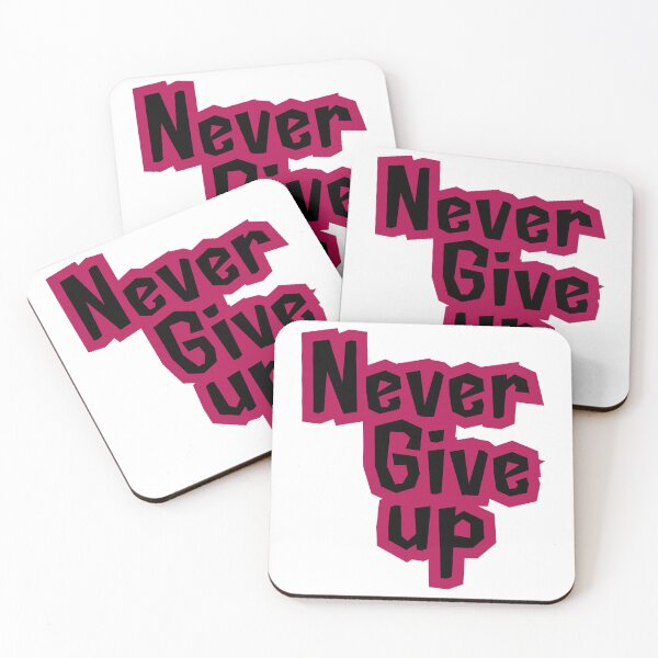 Item preview, Never Give Up - Motivational Black & Pink Design,funny, gifts, you,  designed and sold by Ewelina  Niemiec.