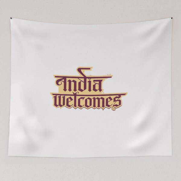 Item preview, India Welcomes Flag Map Tadż Mahal, Bollywood, Ganges designed and sold by AnimalsDH305.