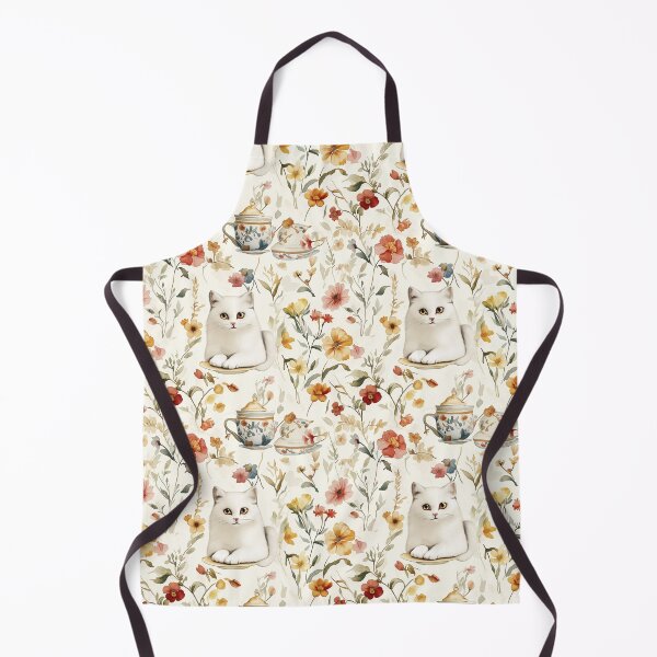 Item preview, Serenity in Bloom: A White Cat’s Tea Time designed and sold by CharlotteLacson.