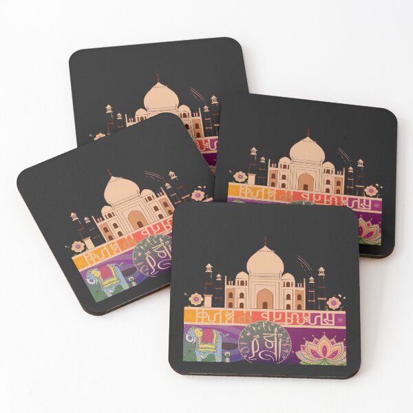 Item preview, India Welcomes Flag Map Tadż Mahal, Bollywood, Ganges designed and sold by AnimalsDH305.