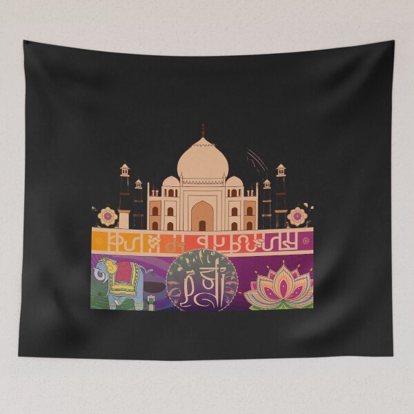 Item preview, India Welcomes Flag Map Tadż Mahal, Bollywood, Ganges designed and sold by AnimalsDH305.