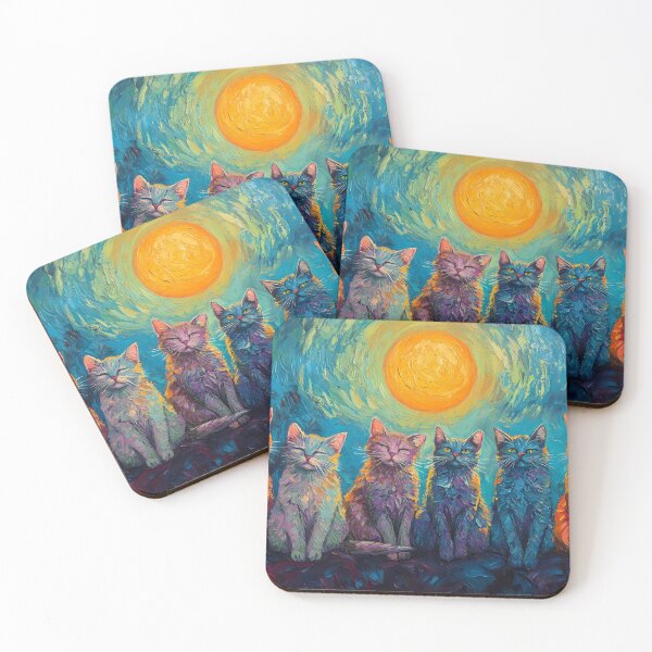 Item preview, Whimsical Cats Under a Radiant Sun designed and sold by daila70.
