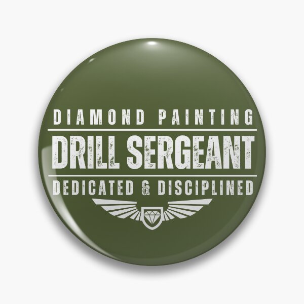 Artikelvorschau, Diamantmalerei Drill Sergeant – Weißer Druck entworfen und verkauft von DPingBirdie.