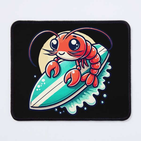 Item preview, Shrimp Surfer Kawaii Summer designed and sold by TomFrontierArt.