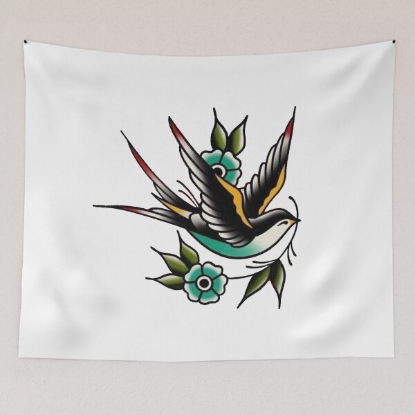 Item preview, Old school tattoo swallow design designed and sold by emanscorfna.