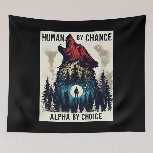 Item preview, Human By Chance Alpha By Choice Retro Vintage designed and sold by TomFrontierArt.