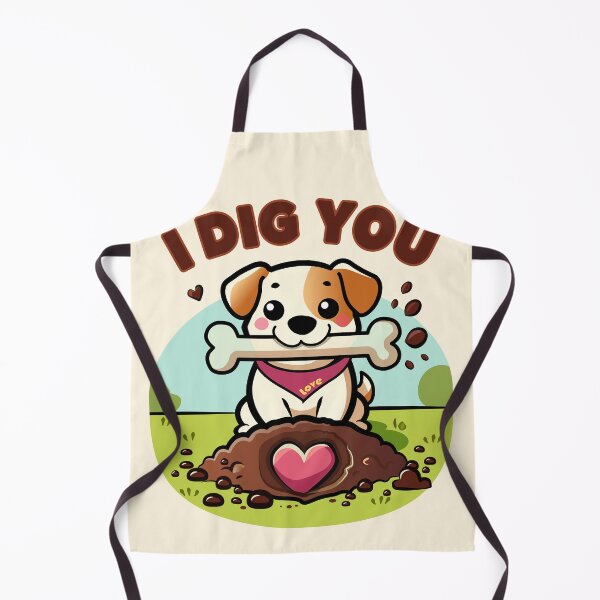 Item preview, I dig you valentine's day, cute and funny dog design designed and sold by p-coq.