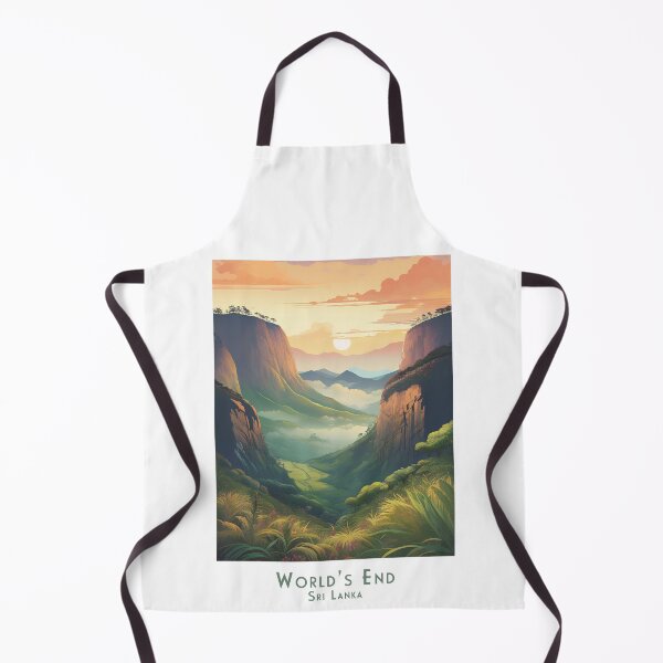 Item preview, Travel poster World’s End Sri Lanka – Worlds End the tropical landscape in retro vintage style designed and sold by pod24.