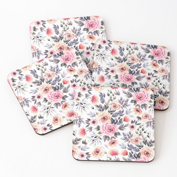 Item preview, Loose blush watercolor romantic floral rose pattern  designed and sold by art-tee-ua.