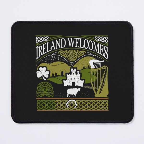 Item preview, Ireland Welcomes Flag Map Dublin, the Cliffs of Moher designed and sold by AnimalsDH305.