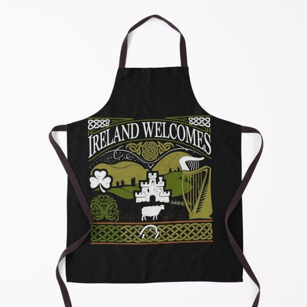 Item preview, Ireland Welcomes Flag Map Dublin, the Cliffs of Moher designed and sold by AnimalsDH305.