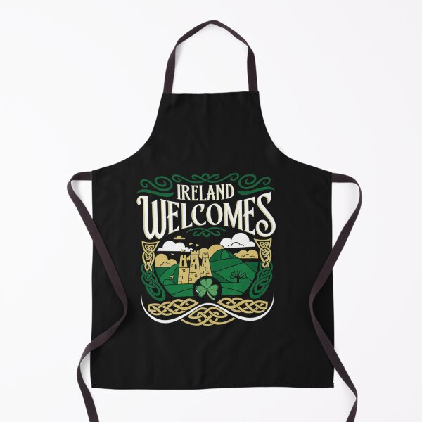 Item preview, Ireland Welcomes Flag Map Dublin, the Cliffs of Moher designed and sold by AnimalsDH305.