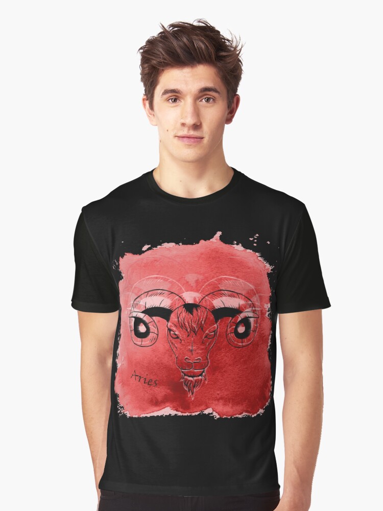 Thumbnail 1 von 5, Grafik T-Shirt, Sternzeichen Widder designt und verkauft von Kobeko.