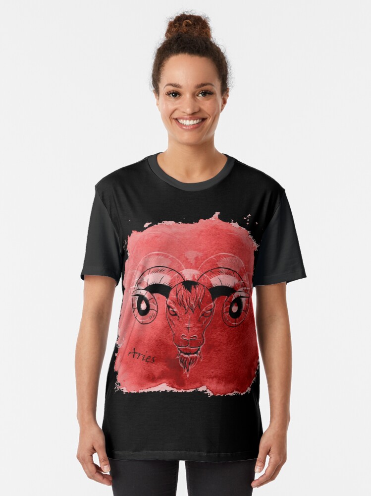 Thumbnail 2 von 5, Grafik T-Shirt, Sternzeichen Widder designt und verkauft von Kobeko.