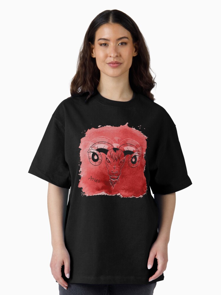 Thumbnail 1 von 7, Oversized T-Shirt, Sternzeichen Widder designt und verkauft von Kobeko.