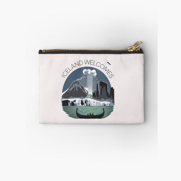 Item preview, Iceland Welcomes Flag Map Reykjavik, geysers, Gullfoss waterfalls,volcanoes designed and sold by AnimalsDH305.