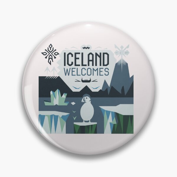 Item preview, Iceland Welcomes Flag Map Reykjavik, geysers, Gullfoss waterfalls,volcanoes designed and sold by AnimalsDH305.