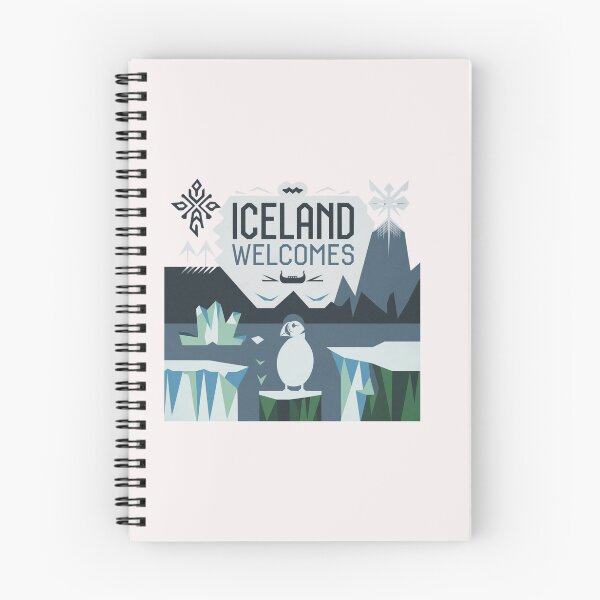 Item preview, Iceland Welcomes Flag Map Reykjavik, geysers, Gullfoss waterfalls,volcanoes designed and sold by AnimalsDH305.